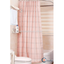 Polyester fabric plaid bathroom curtain extra long